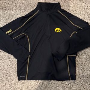 Ping Iowa Black and Gold Quarter-Zip Pullover